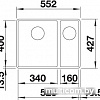 Кухонная мойка Blanco Subline 340/160-F (алюметаллик)