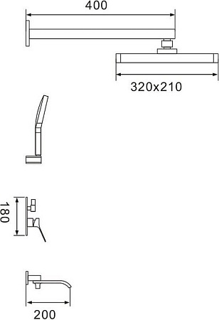 Душевая система Shevanik S4035H