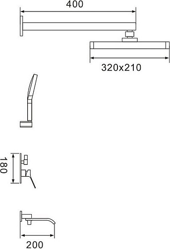 Душевая система Shevanik S4035H