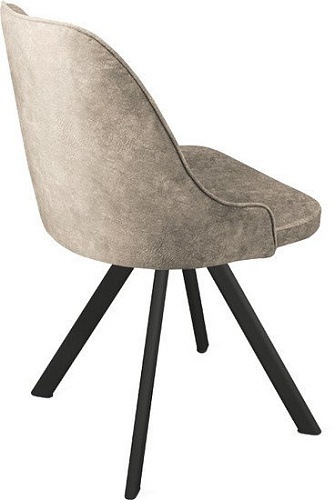 Стул Трия Гранд К2 (черный муар/микровелюр Wellmart Dark Beige)