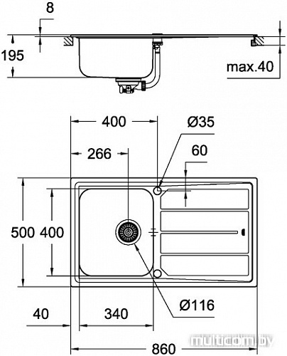 Кухонная мойка Grohe K500 31571SD0