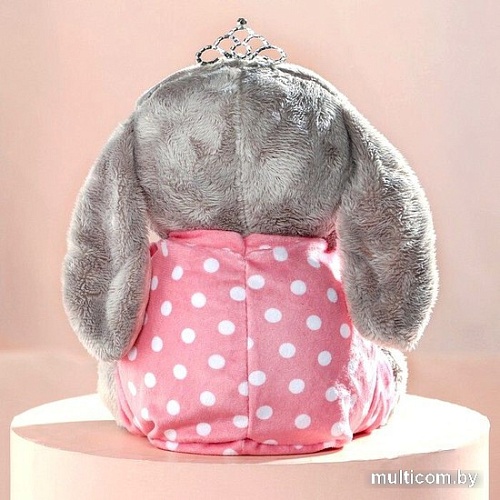 Классическая игрушка Milo Toys Зайка Ла-Пу-Ля в комбинезоне с короной 9211949