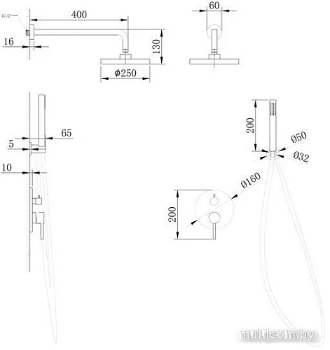 Душевая система Abber Emotion AF8818 (хром)
