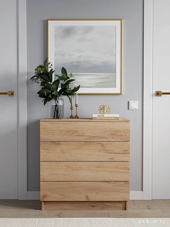 Комод Горизонт Нео 760 4 ящика (дуб золотой крафт)