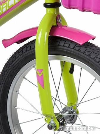 Детский велосипед Novatrack Twist New 16 2020 161TWIST.GNP20 (зеленый/розовый)