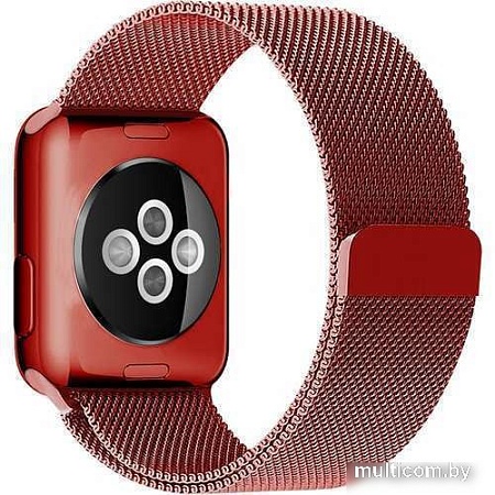 Браслет Rumi Milanese loop металлический для Apple Watch 38/40/41mm (красный)