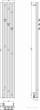 Полотенцесушитель Сунержа Кантата 3.0 150x15.9 31-5846-1516