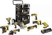 DeWalt DCK853P4 (шуруповерт, винтоверт, перфоратор, УШМ, дисковая пила, сабельная пила, реноватор, фонарь, 4 АКБ, тележка)
