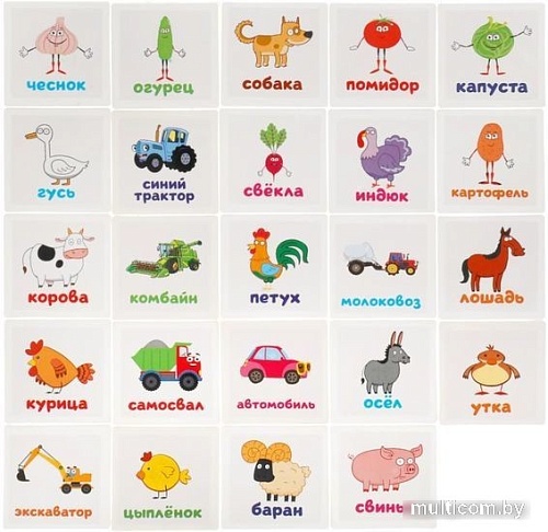 Развивающая игра Умные игры IQ-лото. Синий трактор. Веселая ферма 4680107902245