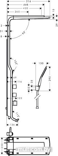 Душевая панель Hansgrohe Raindance Lift (27008400)