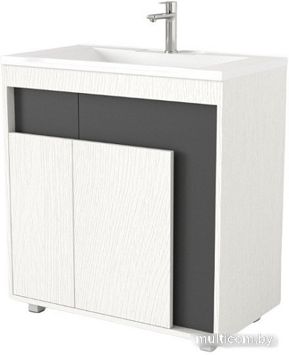 Дабер Тумба под умывальник 015 WeltWasser Deilbach 7517-70 Т15.7W.0.20 (белый древесный/серый)