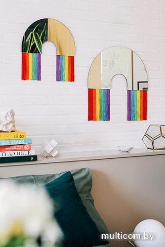 Doiy Зеркало Rainbow 53х50 (черный)