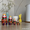 Развивающая игра Брестская Матрешка С русскими мотивами и ветвями рябины (набор 5 шт)