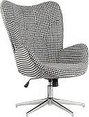 Интерьерное кресло Stool Group Филадельфия FUCHS HOUNDTOOTH (регулируемое, черный/белый)