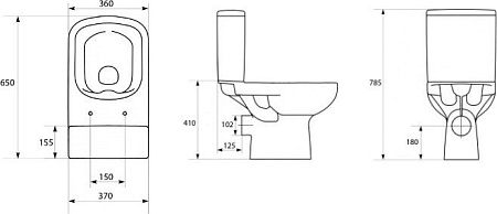 Унитаз Cersanit Colour Clean On 011 KO-COL011-3/5-COn-DL