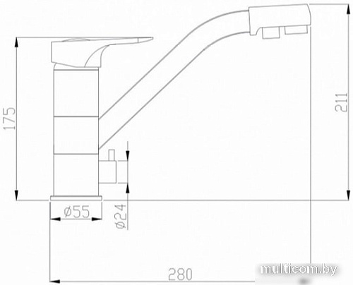 Смеситель ZorG SH 321 (черный/хром)