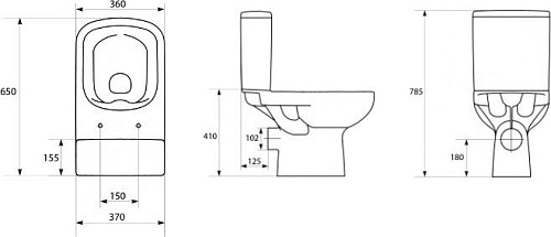 Унитаз Cersanit Colour Clean On 011 KO-COL011-3/5-COn-DL