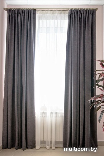 Комплект штор Decoretto Канвас серый КСГ-K111 4.25x2.7 м (графит, 2 шт)