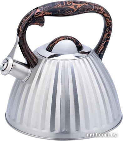 Чайник со свистком Rainstahl RS-7761-30 (металлик/темно-коричневый)