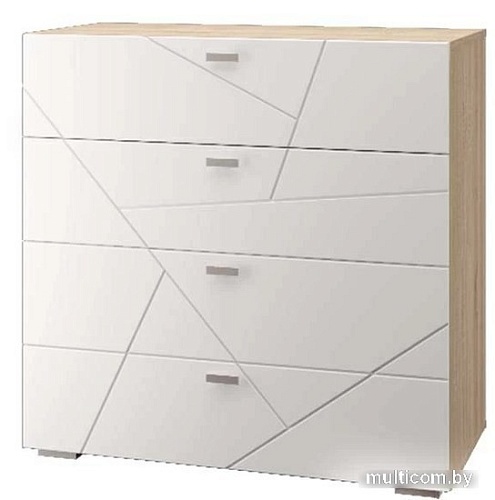 Комод MLK Скайлайн (дуб сонома светлый-белый шагрень)