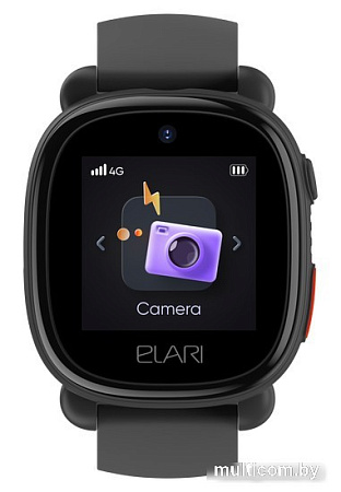 Детские умные часы Elari KidPhone 4G Lite (черный)