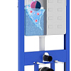 Унитаз подвесной Roxen Cube bidet в комплекте с инсталляцией StounFix Dual Fresh 6 в 1 968095 (кнопка: брашированное золото)