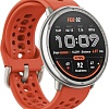 Умные часы Amazfit Active 2 (серебристый, с оранжевым силиконовым ремешком)