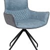 Стул с подлокотниками Алвест AV 317 (голубой/серая замша Kiprus 11/12/черный)