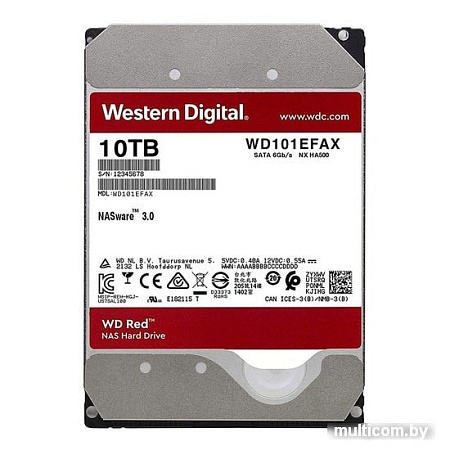 Жесткий диск WD Red 10TB WD101EFAX