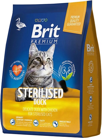 Сухой корм для кошек Brit Premium Cat Sterilized Duck & Chicken 400 г