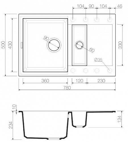 Кухонная мойка Omoikiri Sakaime 78-2-CH [4993237]