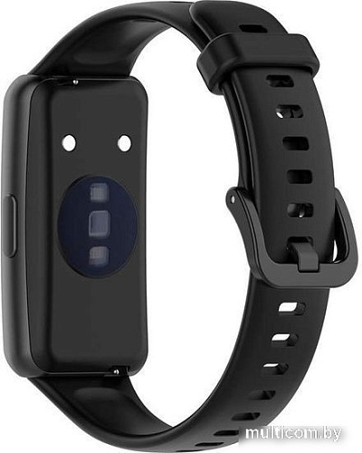 Ремешок Rumi силиконовый для Huawei Band 7 (черный)