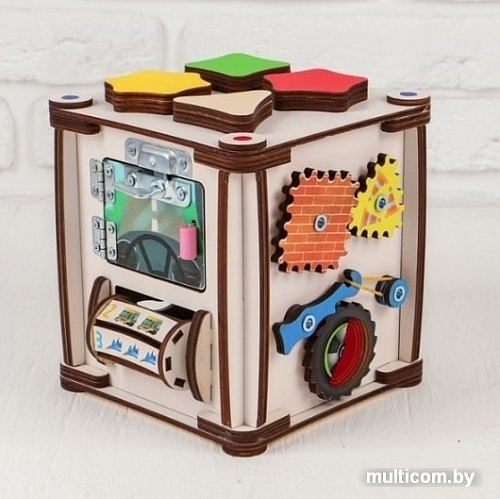 Бизиборд Лесная мастерская Транспорт со светом