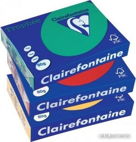 Офисная бумага Clairefontaine Trophee интенсив A4 80г/кв.м 500 л (ярко-розовый)