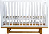 Классическая детская кроватка Incanto Papi (продольный маятник, белый/бук)