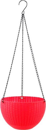 Кашпо Botanica Rattan (26x16см, красный)