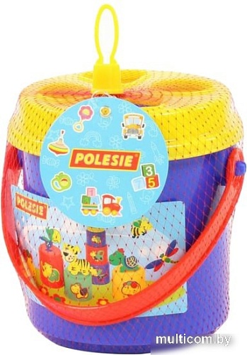 Пирамидка Полесье Занимательная пирамидка 3 (16 элементов, в сеточке)