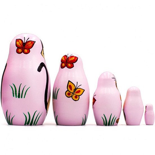 Развивающая игра Брестская Матрешка С кошками Диснея (набор 5 шт)