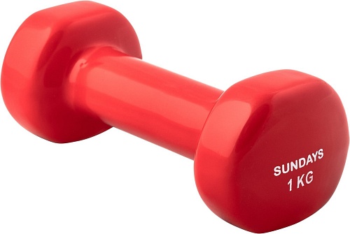 Набор для йоги Sundays Fitness Гантель IR92005 2x1кг + Коврик Niagara IR97567 (красный)