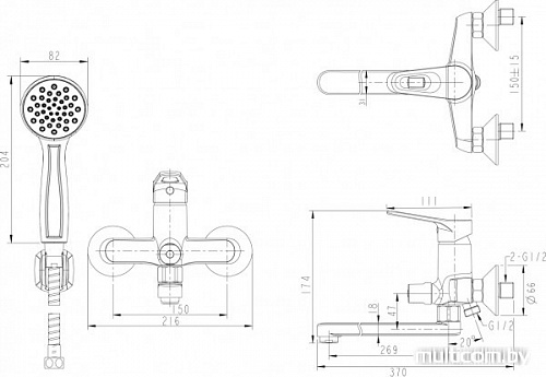 Смеситель Bravat Eco-D F693158C-LB