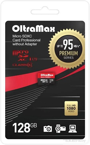 Карта памяти OltraMax Premium Series microSDXC 64GB OM128GCSDXC10UHS-1-PRU3 W