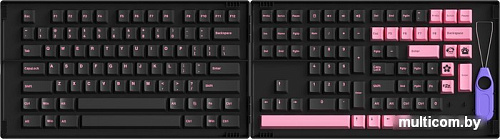 Набор кейкапов Akko Black & Pink Cherry Profile Keycaps 229 шт