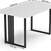 Кухонный стол Mio Tesoro Laim 100x60 (белый/черный)