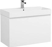 Aquanet Тумба Йорк 85 с умывальником Slim Synergy 85 (белый)