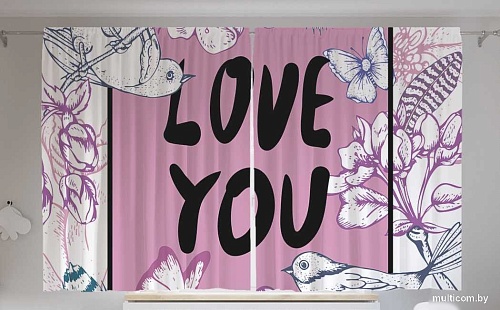 JoyArty Влюбленные птицы среди растений p_43648 (145x180)