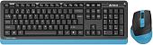 Офисный набор A4Tech Fstyler FG1035 (черный/синий )