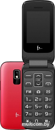 Кнопочный телефон F+ Flip 240 (черный/красный)