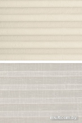 Плиссе Delfa Basic Crush СПШ-35101/3504 Basic Transparent (43x160, кремовый/белый)