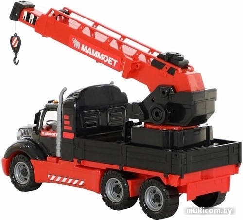 Игрушечный транспорт Полесье Автомобиль-кран с поворотной платформой 56771