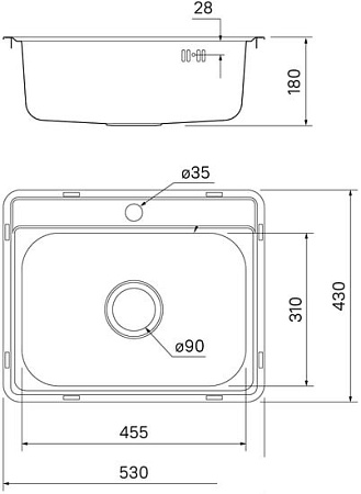 Кухонная мойка IDDIS Basic BAS53S0i77